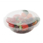 transparent biodegradable pla salad bowl with lid