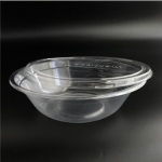 disposable clear pla salad bowl with lid